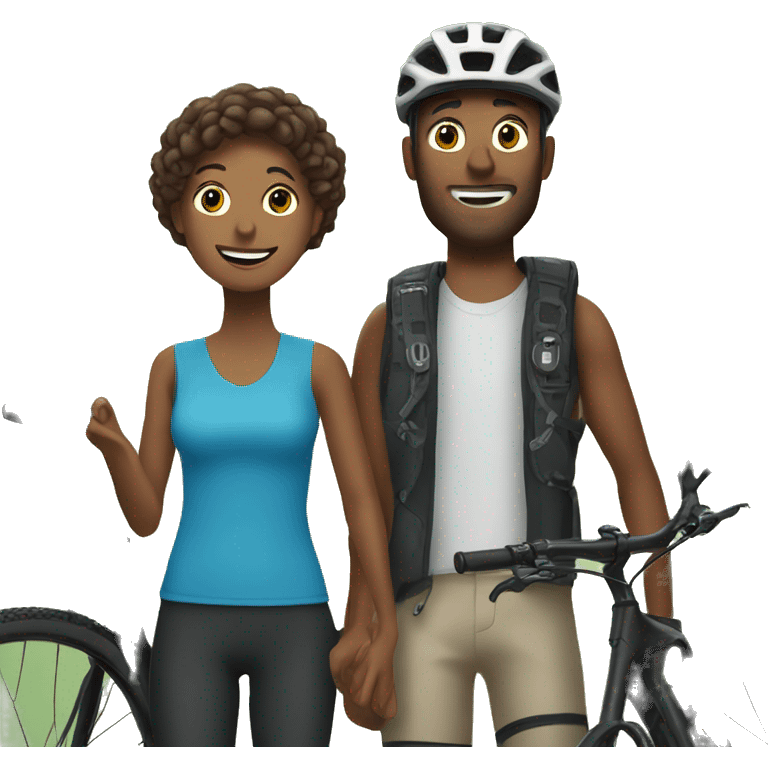 Couple with mtb emoji