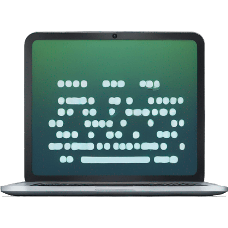 Generate an laptop with code on the screen emoji