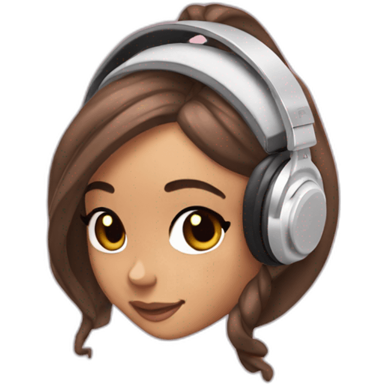 Ariana grande wearing headphones emoji