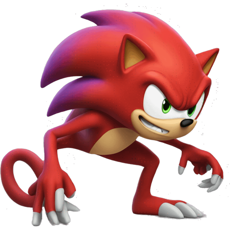 sonic the hedgegog red monster emoji