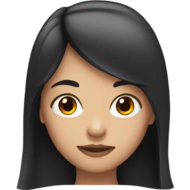 girl with dark long hair emoji