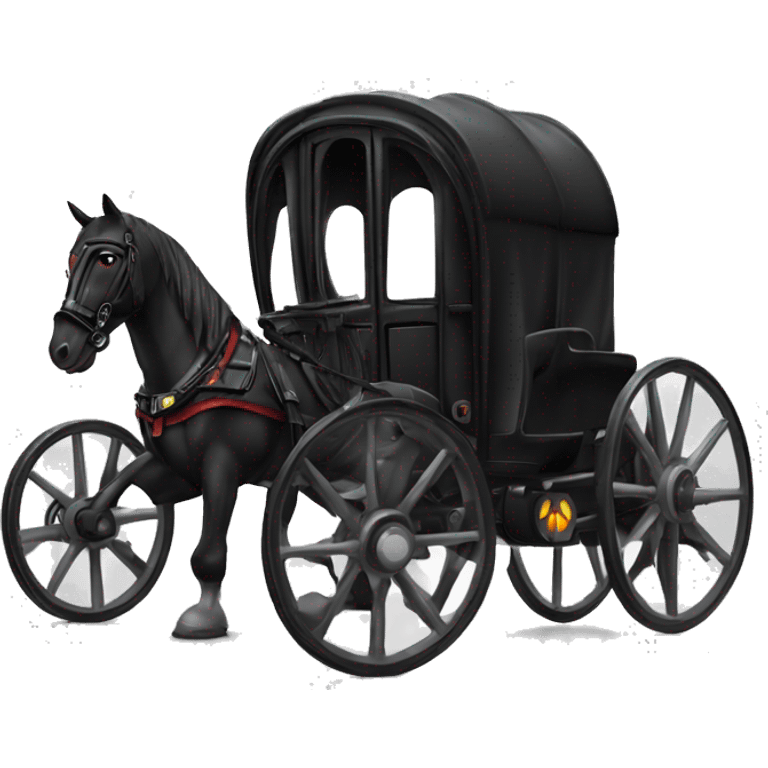 Evil Darth Vader’s 2 horse drawn 4 wheeled coach  emoji