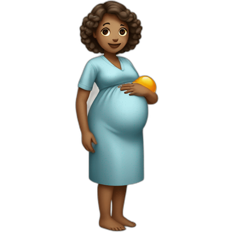 Scientific pregnant emoji