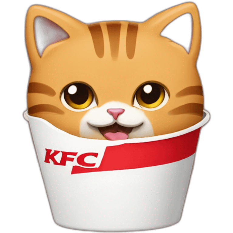 Cat eating kfc emoji