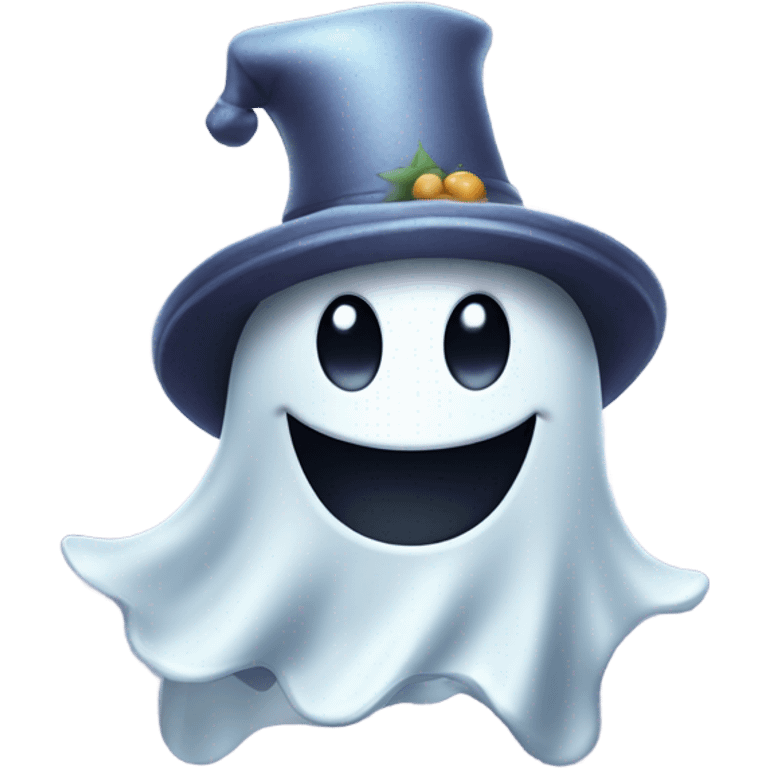 cute Ghost posing with hat emoji