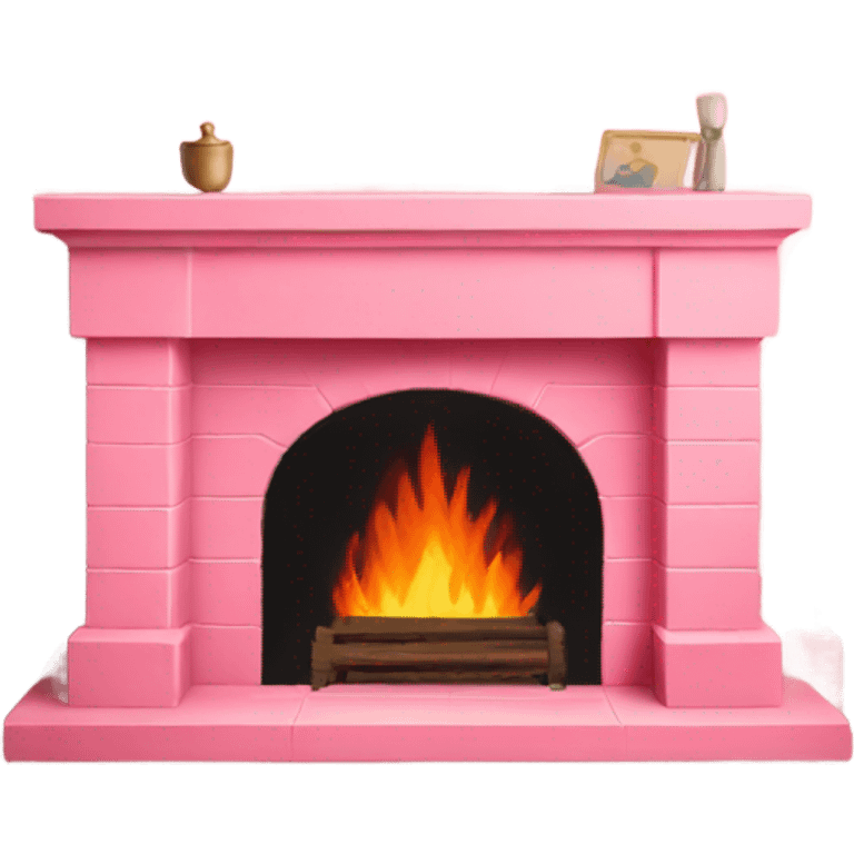 Pink fireplace emoji