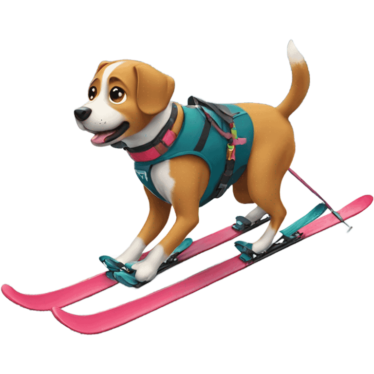 Dog skiing emoji