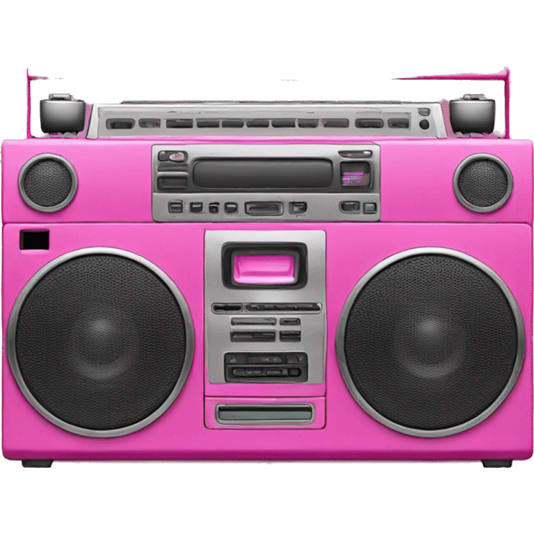 Pink boombox emoji