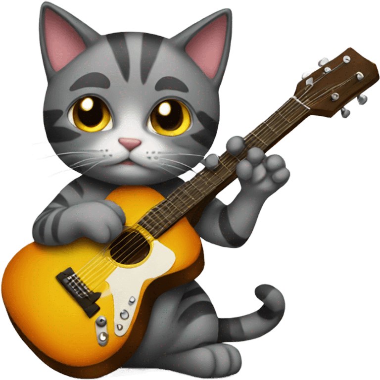 cat with guitar emoji