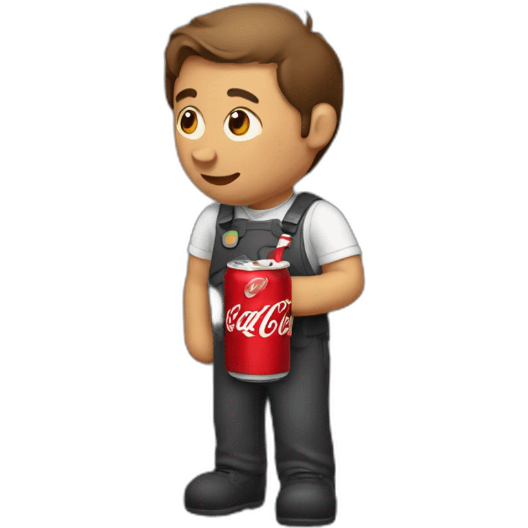 man drinking coke emoji