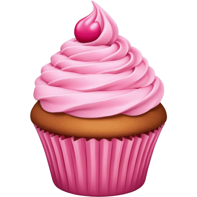 Cupcake with pink icing emoji