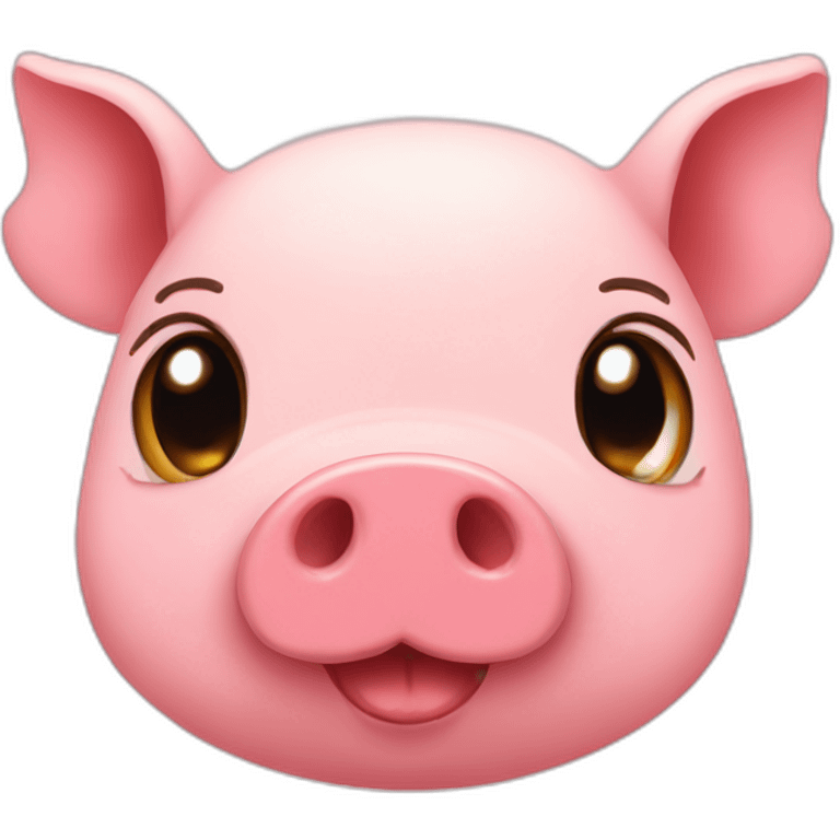 Cute pig in love with a beard emoji