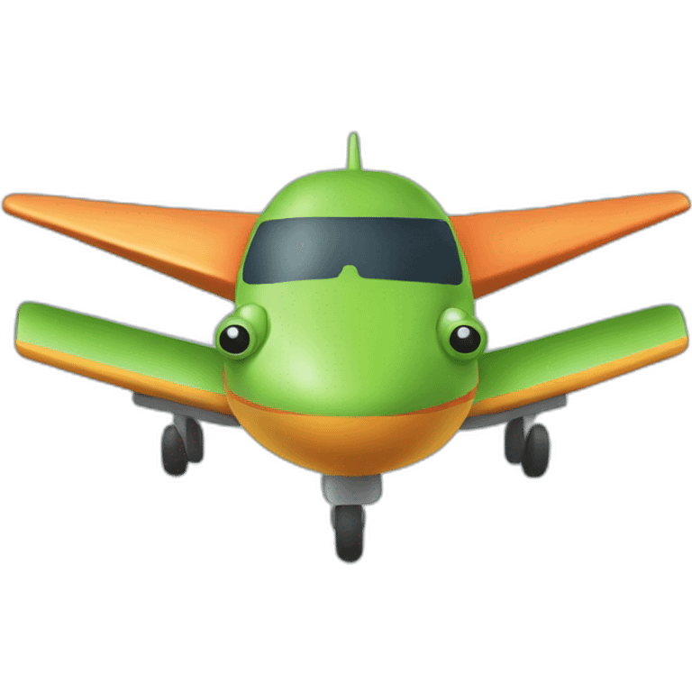 half airplane half frog emoji