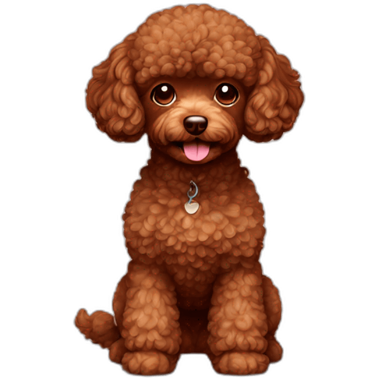 brown toy poodle emoji