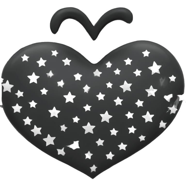 Black heart with stars emoji