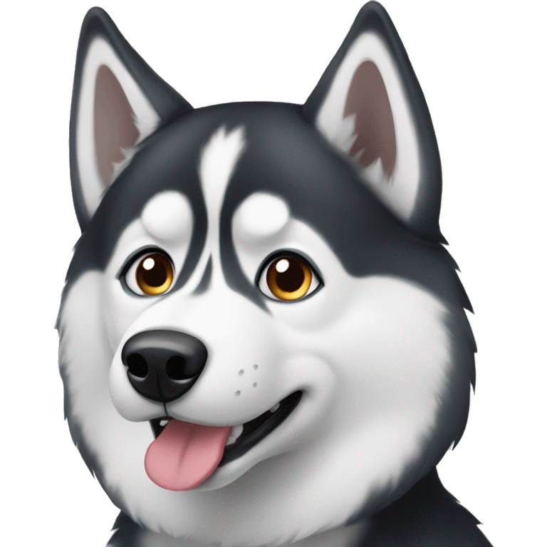 Husky with different eyes emoji