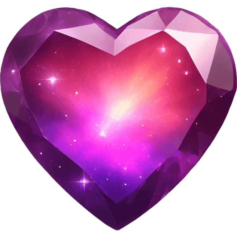 Nebula Gemstone Crystal Heart emoji