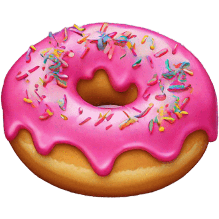 Pink donut emoji