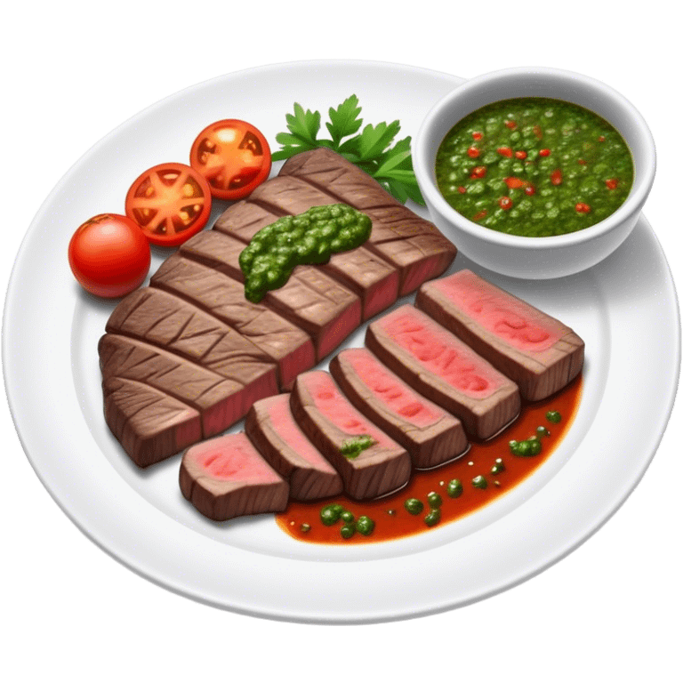 Grilled skirt steak with chimichurri emoji