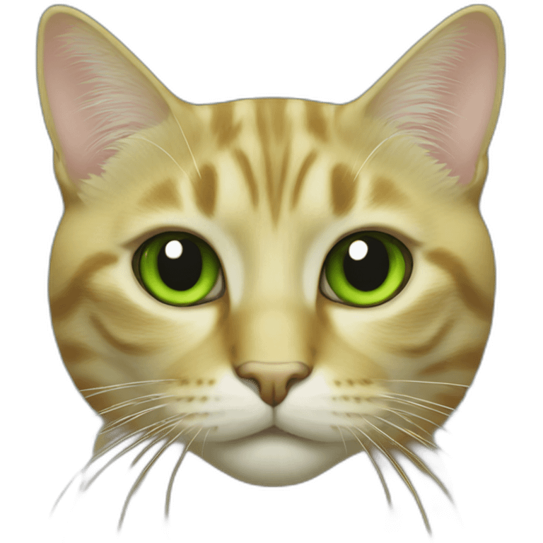 Cat green emoji