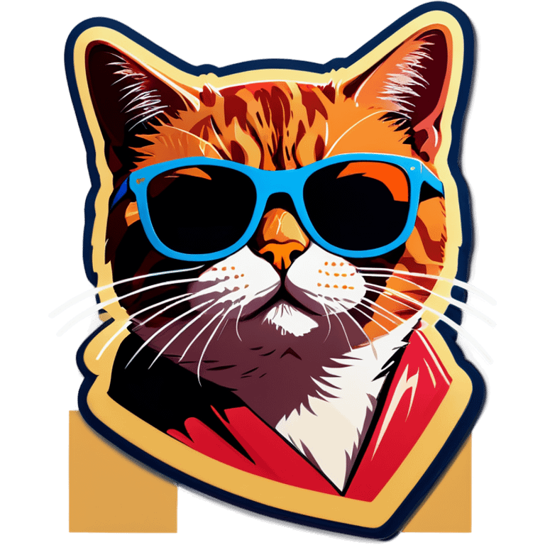 Cat with sunglasses emoji