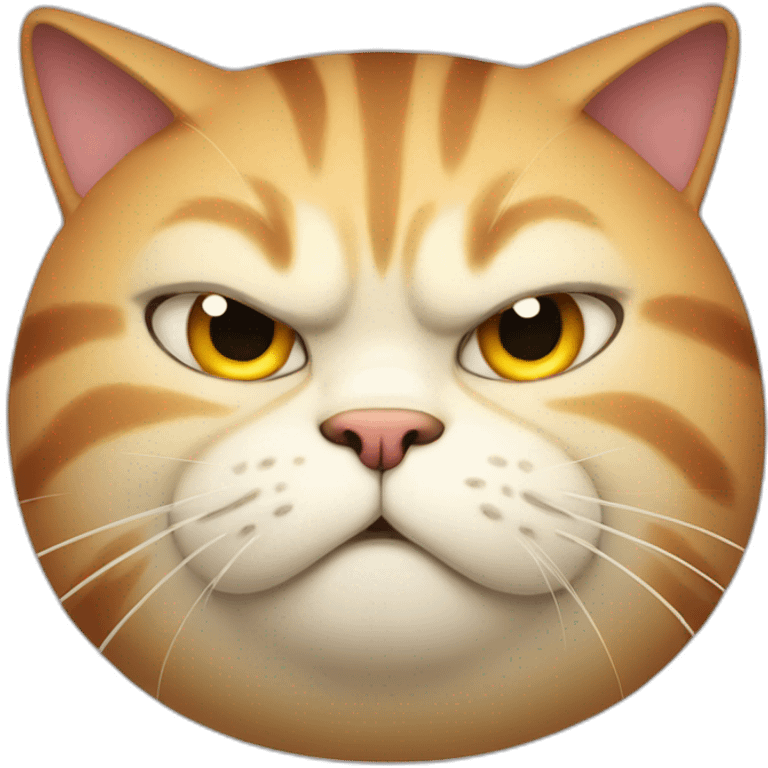 angry fat cat emoji