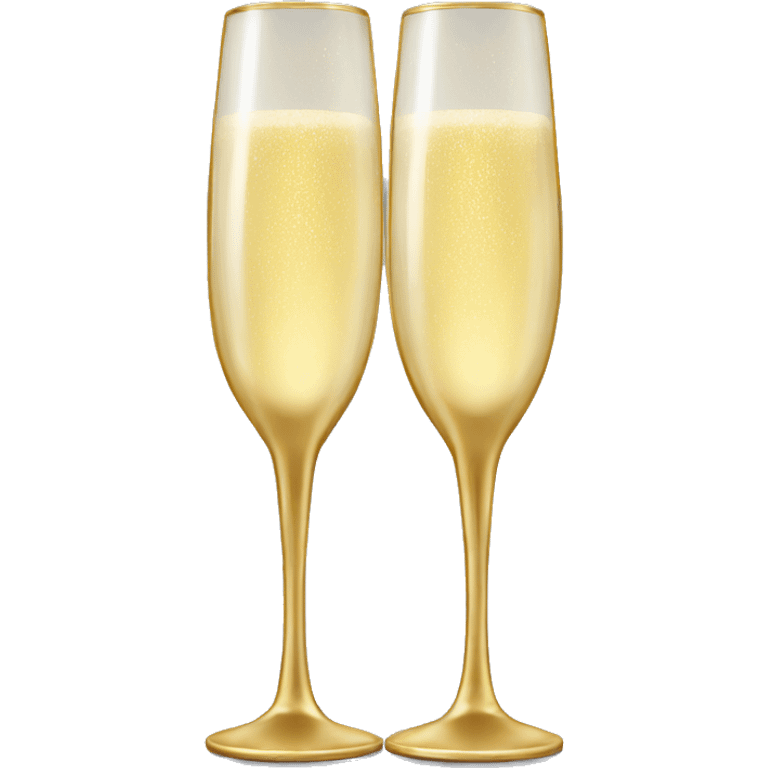 Gold champagne flutes emoji