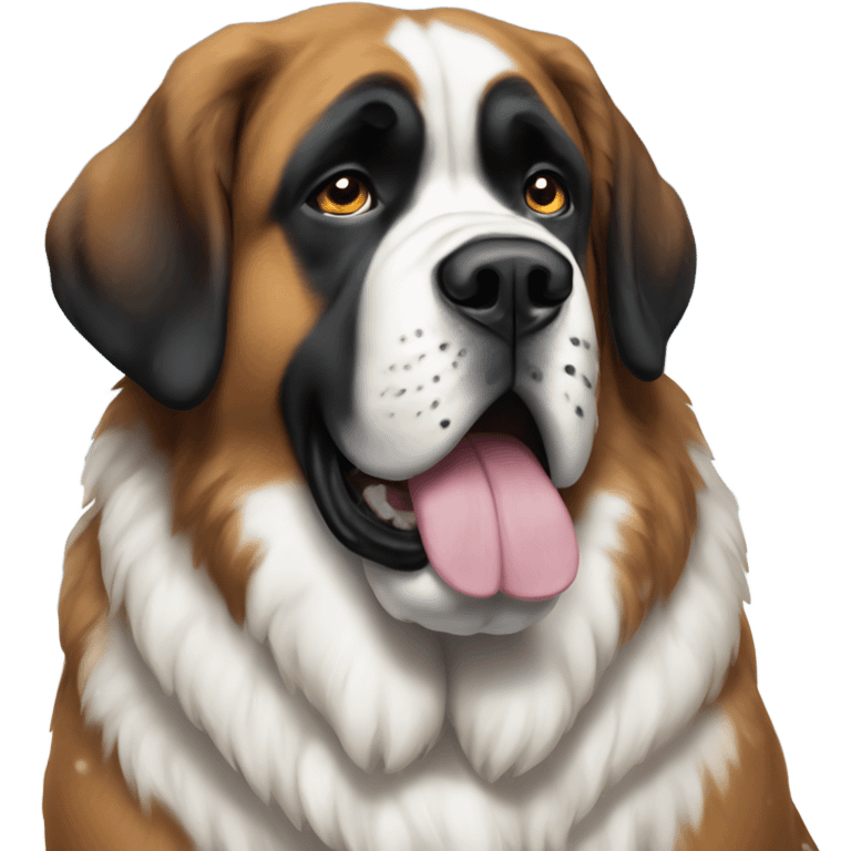 St Bernard in snow emoji