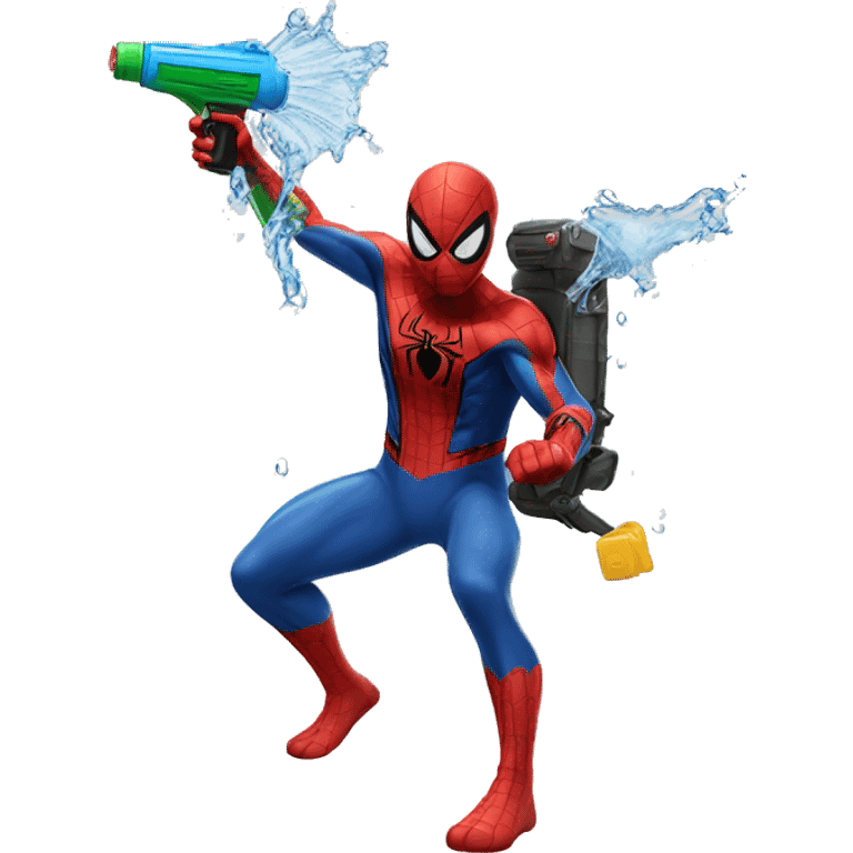 Spider-Man with a Water gun emoji