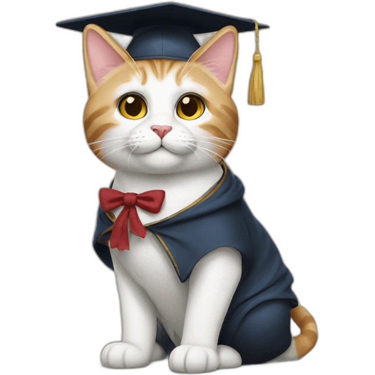 educated cat emoji