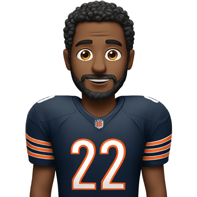 A Jewish man wearing a Chicago bears jersey  emoji