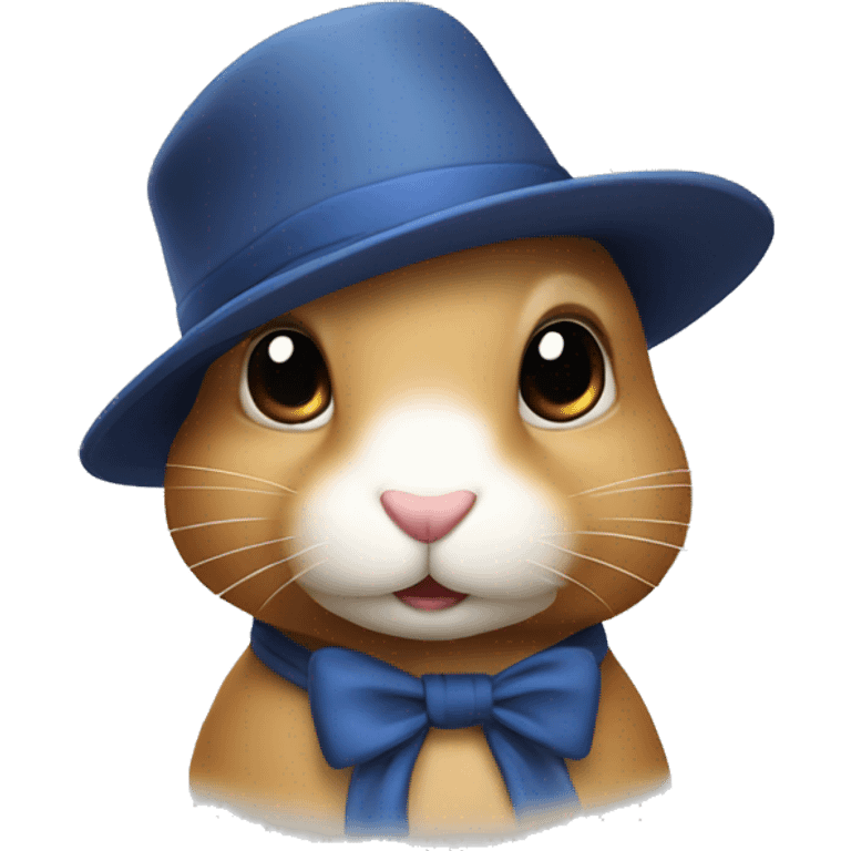 A rabbit with a hat emoji