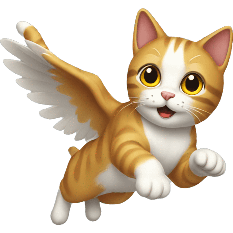 Flying cat emoji