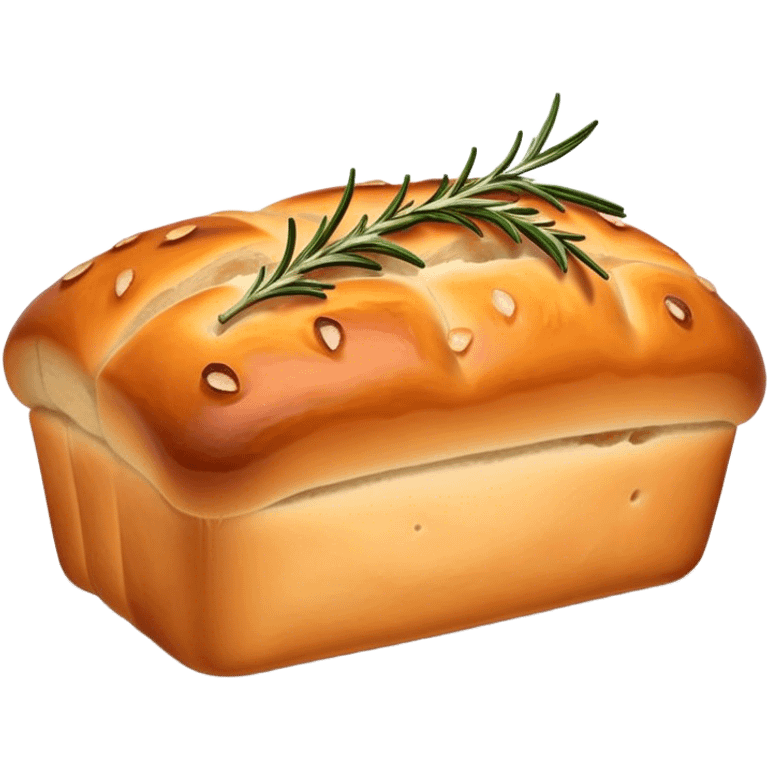 Rosemary focaccia loaf emoji