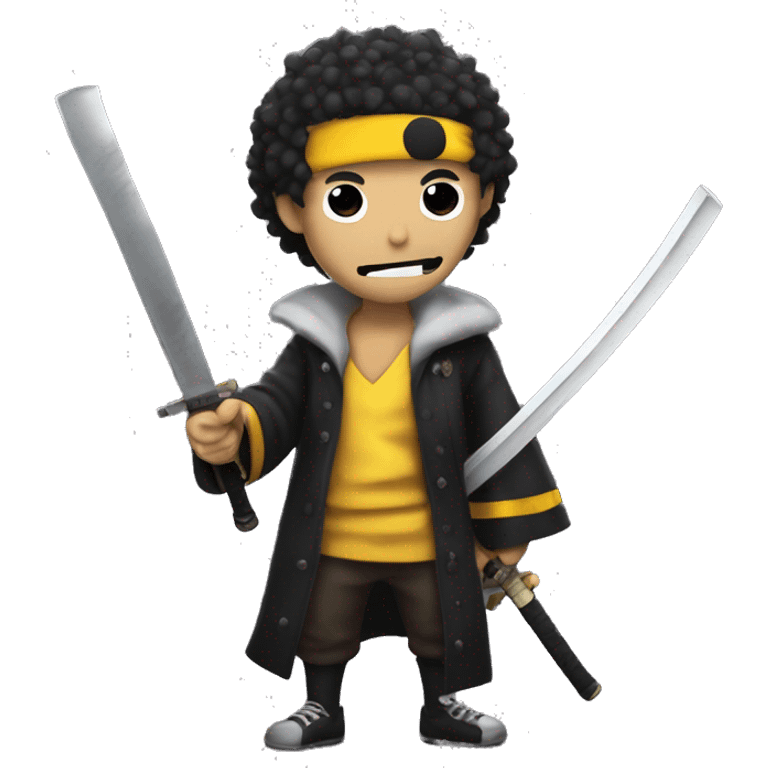 Trafalgar Law with a katana from King of Thieves emoji