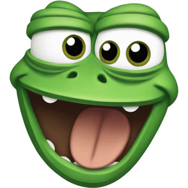 Excited pepe the frog emoji