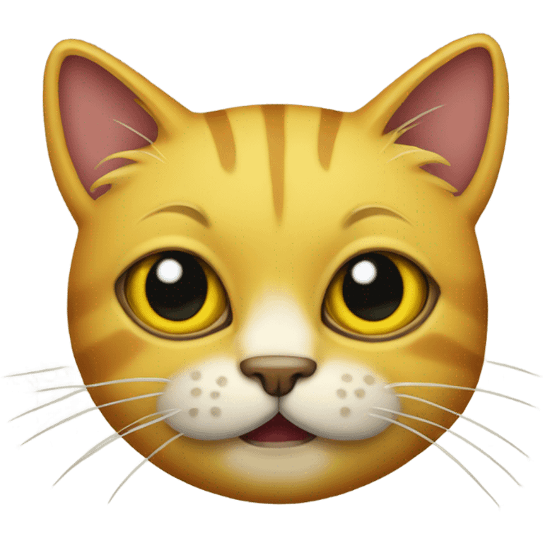 yellow pirate cat emoji with eye patch emoji