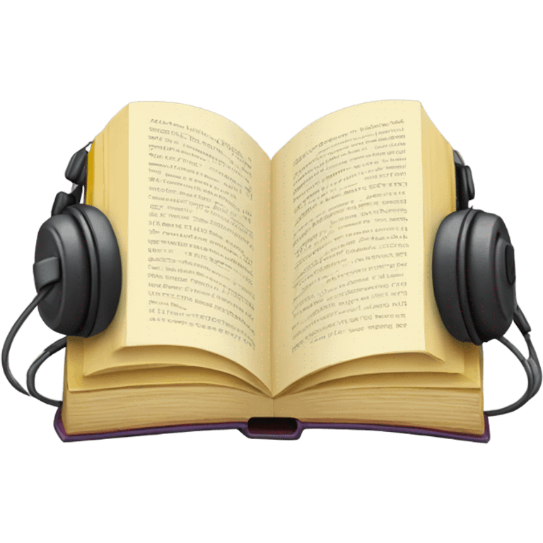 book and headphones emoji