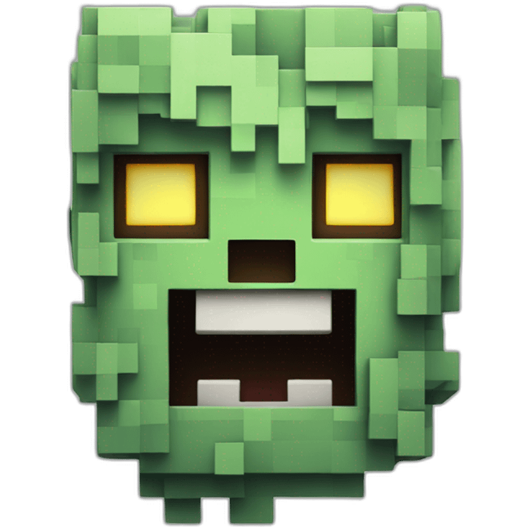 minecraft zombie smiling emoji