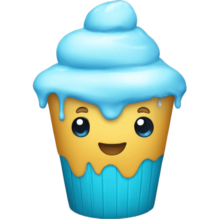 Caja de helados Azul emoji