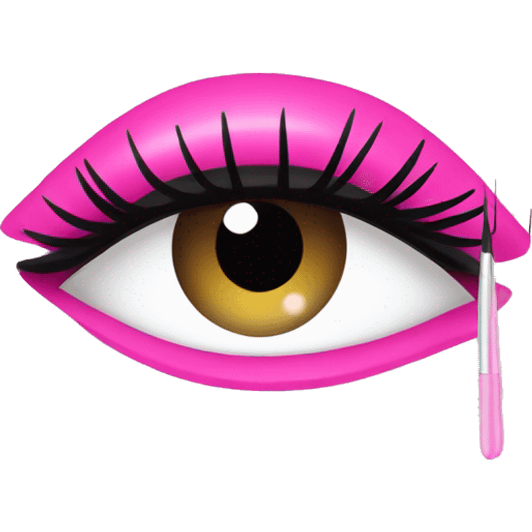 Pink lash artist Tweezers emoji