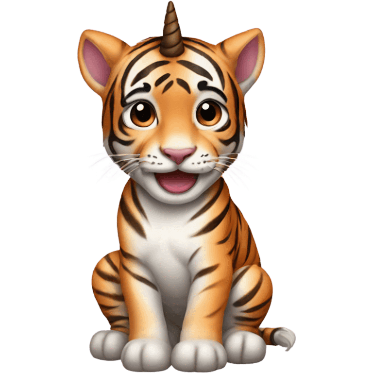 Unicorn tiger baby emoji