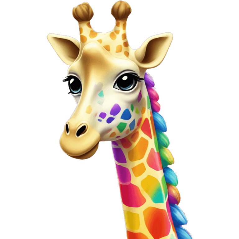 lisa frank rainbow giraffe emoji