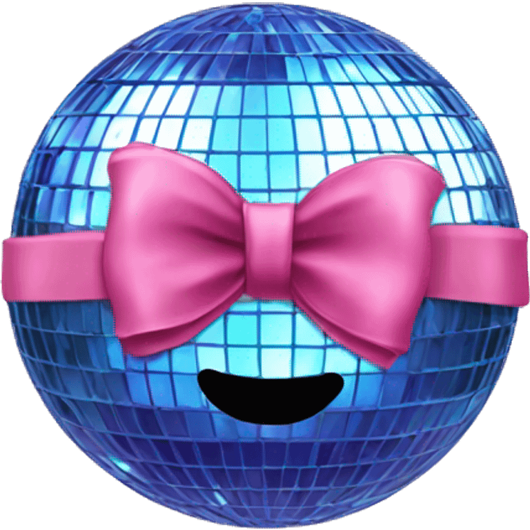 Disco ball with bow  emoji