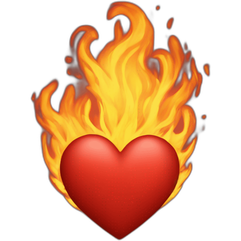 Heart fire iphone emoji