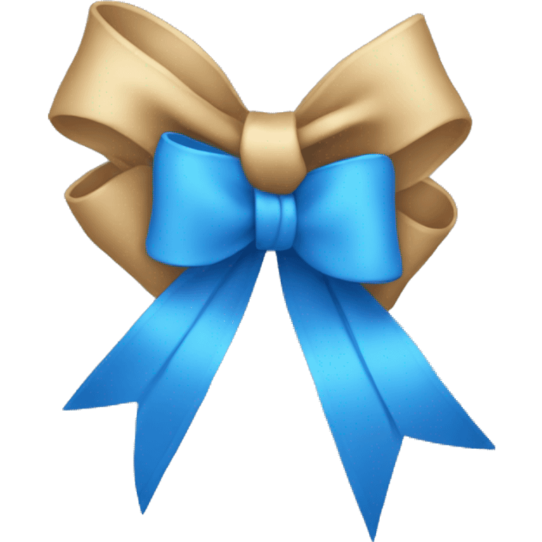 a blue stringy bow emoji