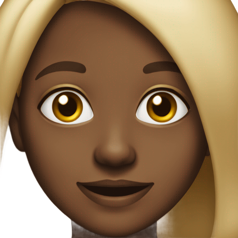 smiling dark-skinned girl portrait emoji