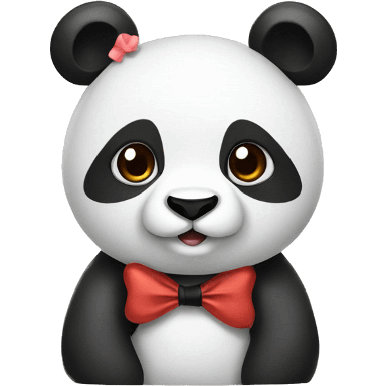 Panda with a bow emoji