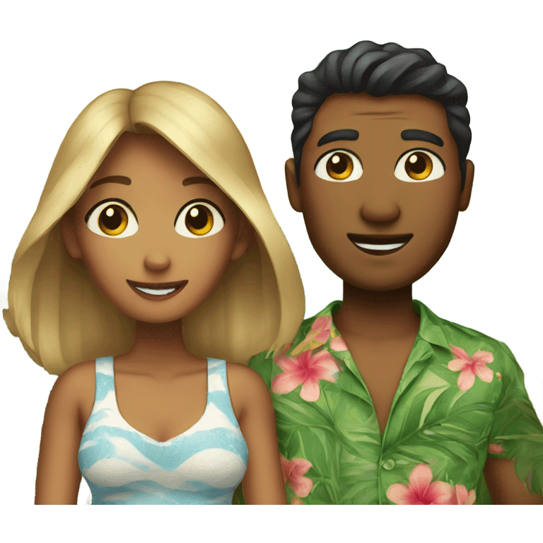 Couple in Hawaii emoji