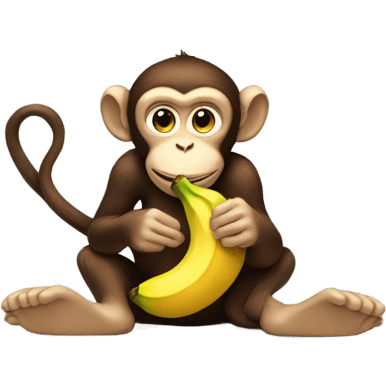 monkey eating banana emoji